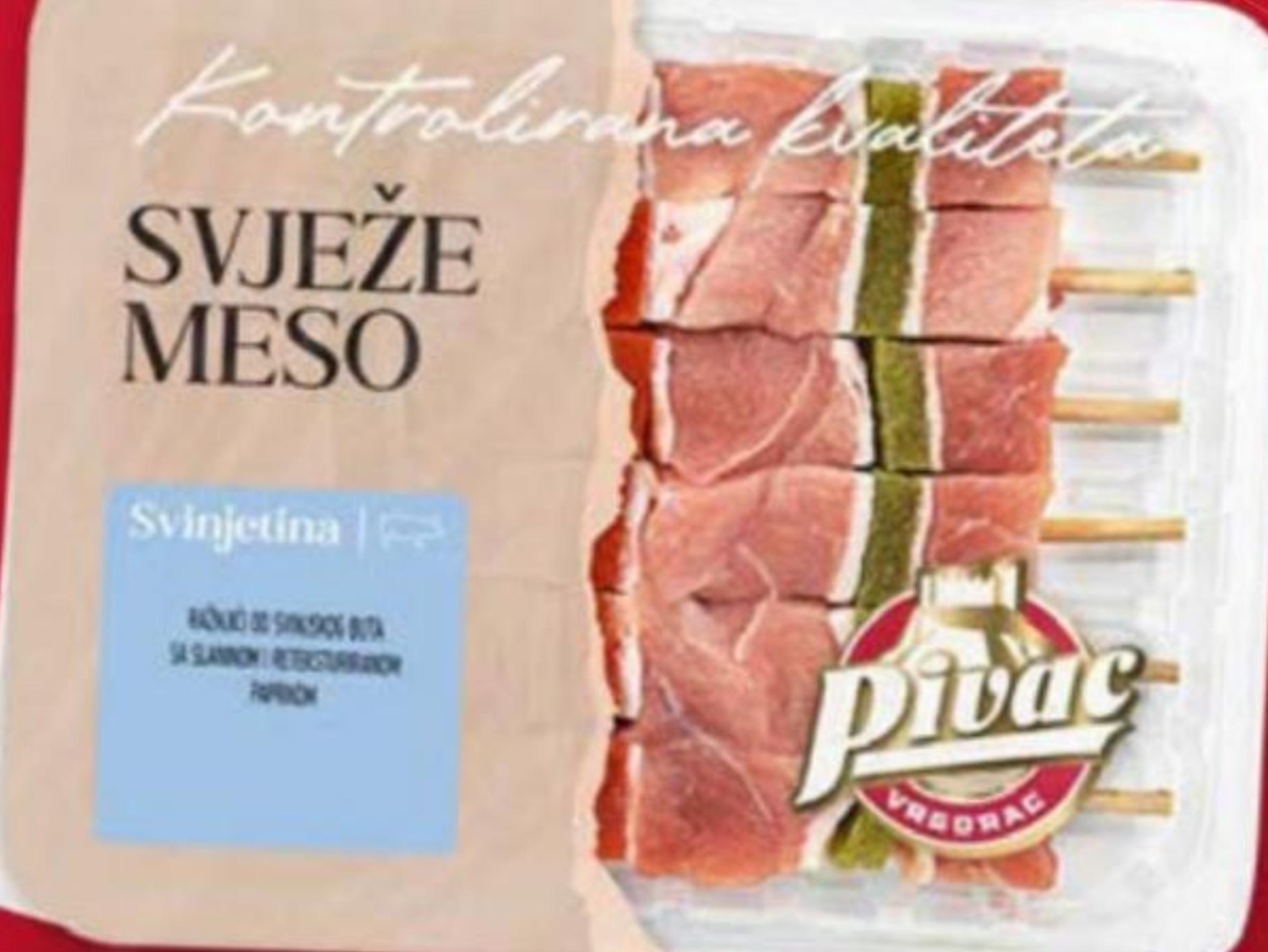 Ražnjići od svinjskog buta Pivac 510 g - Akcija u trgovini KTC