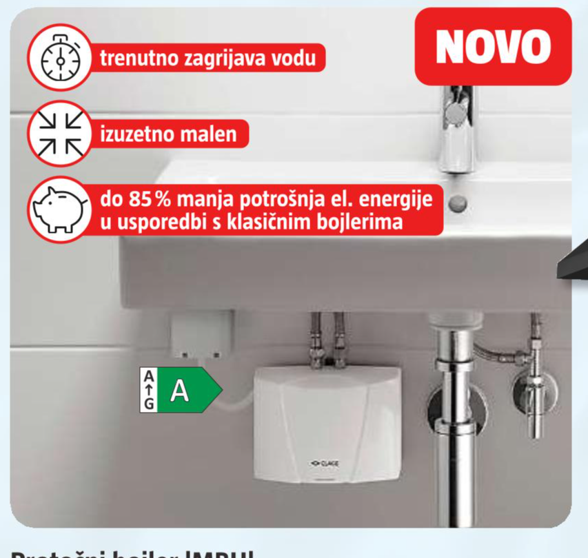Protočni bojler 'MBH' - Akcija u trgovini Bauhaus