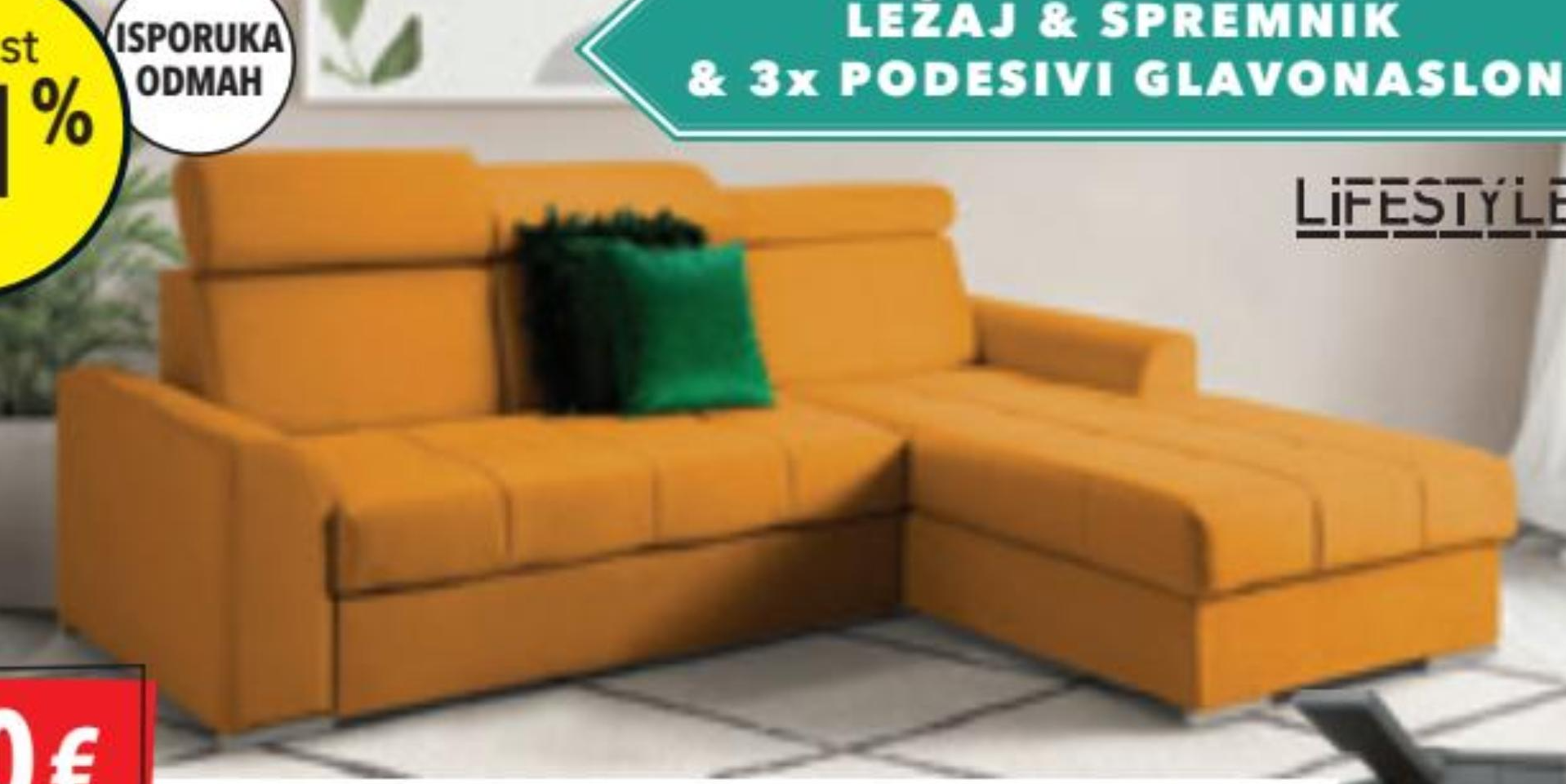 Kutna garnitura Cubino S 270x190cm - Akcija u trgovini Harvey Norman