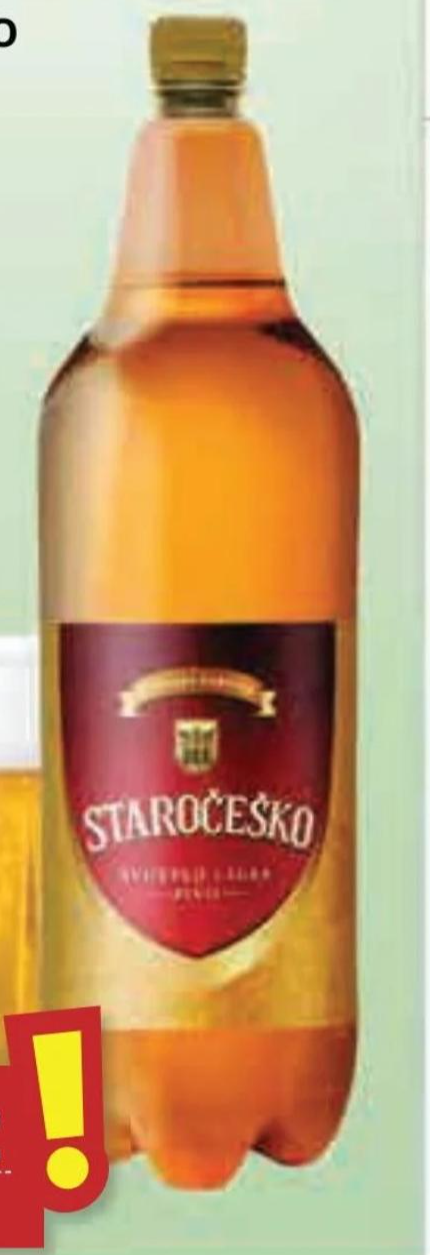 Staročeško pivo 2 l Akcija u trgovini Konzum