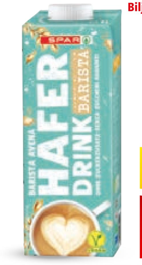 Biljni napitak Zob Barista 1 L Spar - Akcija u trgovini Spar