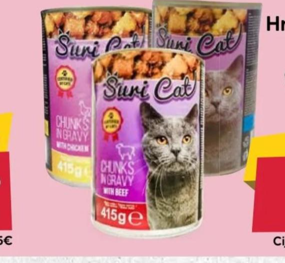 SURI CAT Hrana za mačke 415g - Akcija u trgovini Pivac