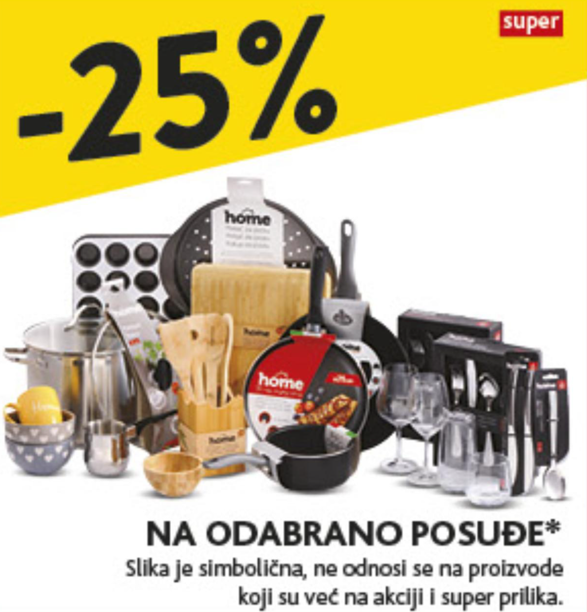Odabrano posuđe HOME - Akcija u trgovini Konzum