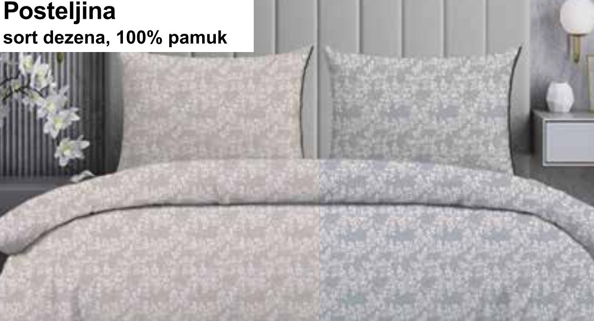 Posteljina 200x200cm + 2 jastučnice (60x80cm) - Akcija u trgovini KTC