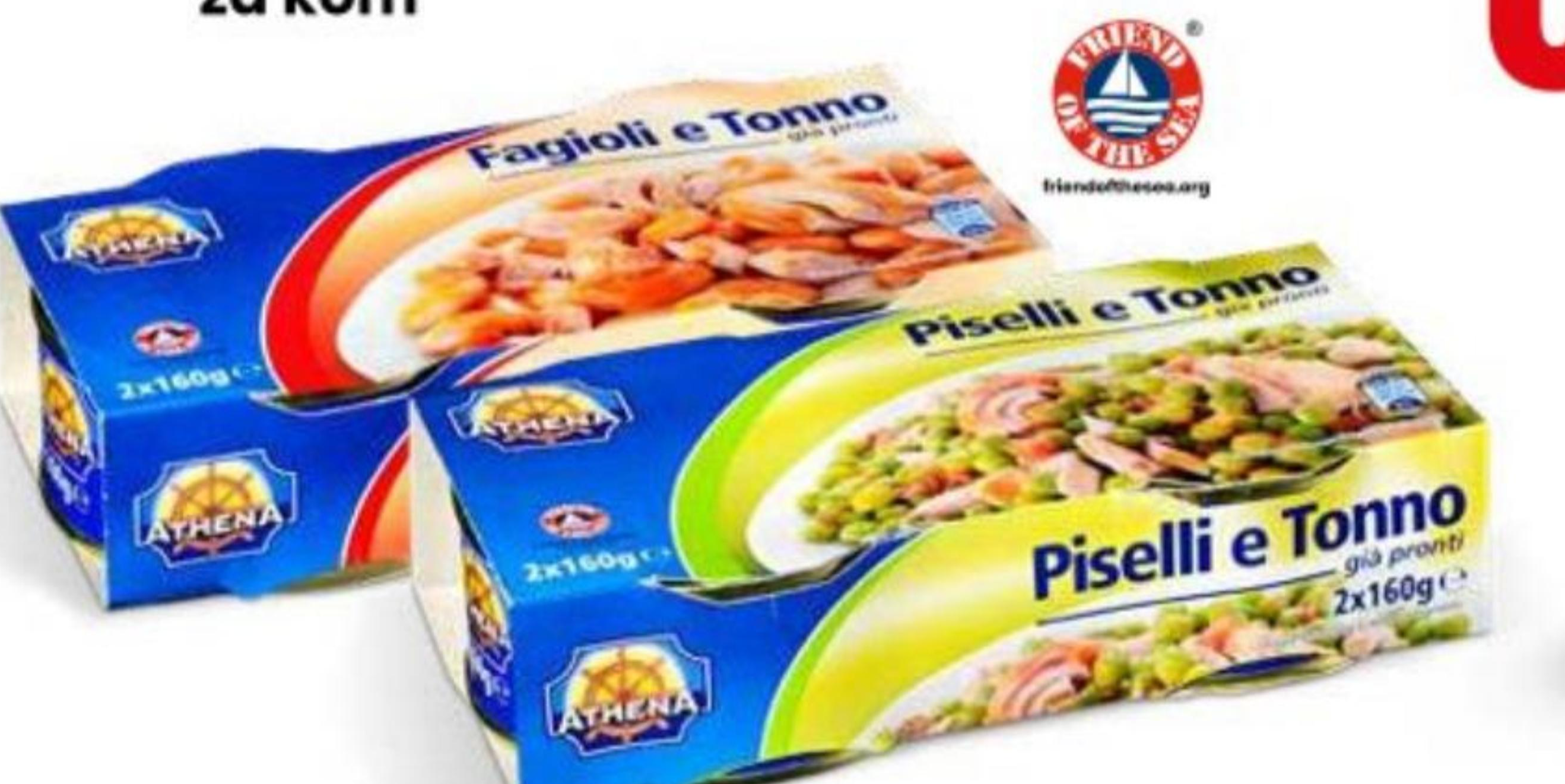 Athena Tuna s grahom 2 x 160 g - Akcija u trgovini Eurospin