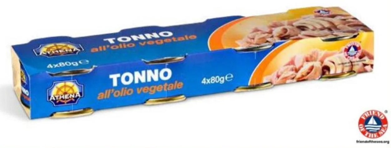 Tuna u biljnom ulju 4 x 80 g Athena - Akcija u trgovini Eurospin