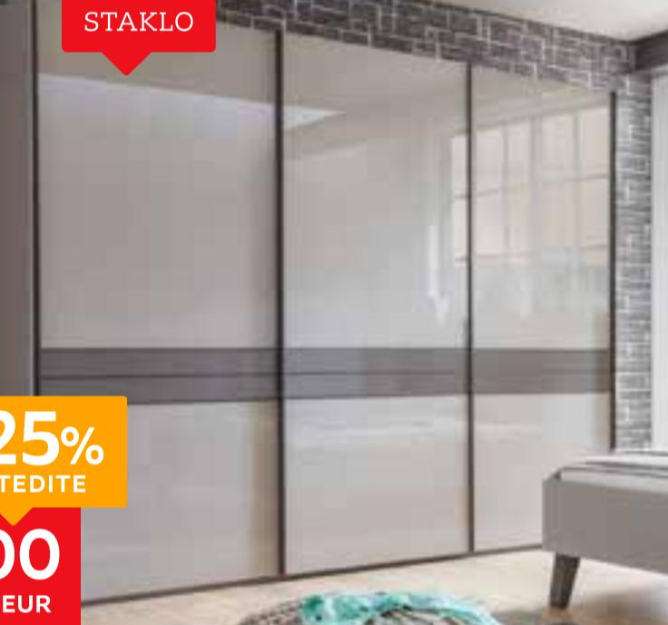 Dieter Knoll Ormar s kliznim vratima Monza 250x217x67 cm - Akcija u trgovini Lesnina