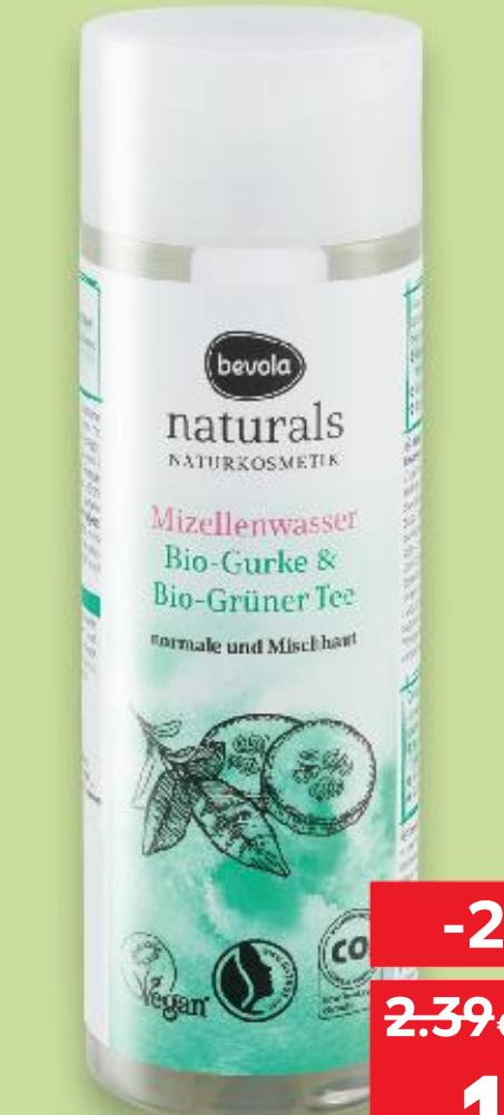 Micelarna voda naturals 200ml Bevola - Akcija u trgovini Kaufland