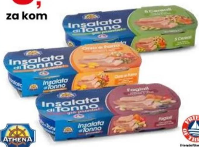 Tuna s Grahom/Graškom 2 x 160 g Athena - Akcija u trgovini Eurospin