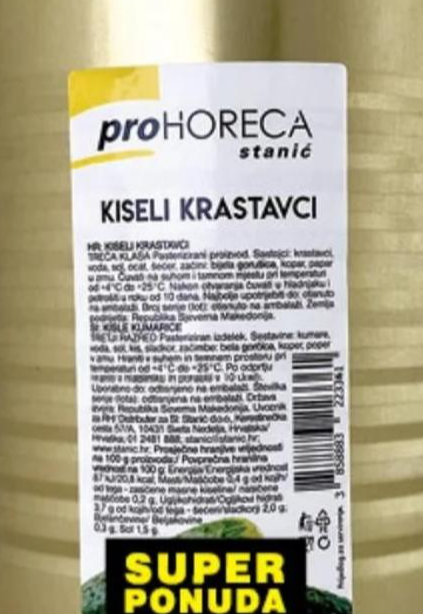 Kiseli krastavci 5000 g/ 2200 g - Akcija u trgovini Stanić Diskont