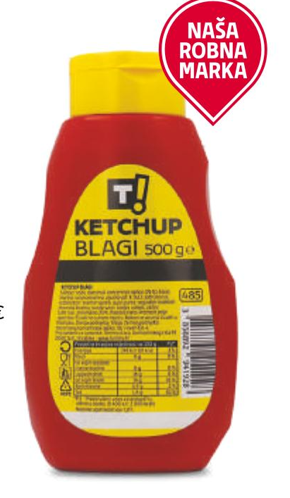 T! Kečap 500 g - Akcija u trgovini Tommy