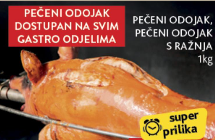 Pečeni odojak 1kg - Akcija u trgovini Konzum