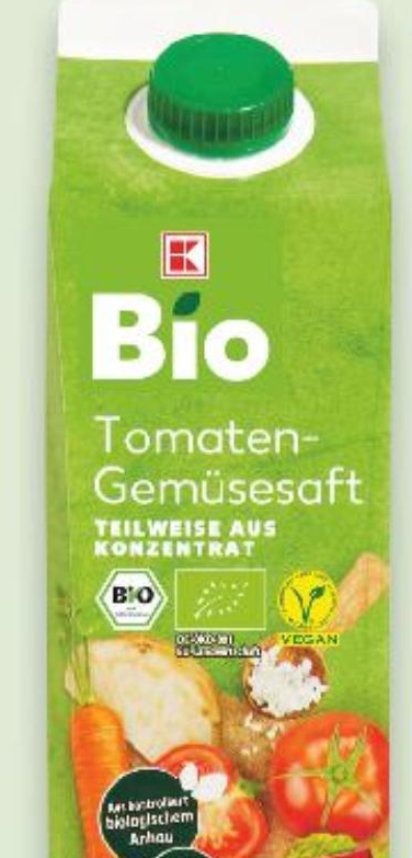 K-Bio sok od povrća ili rajčice 1 L Akcija u trgovini Kaufland