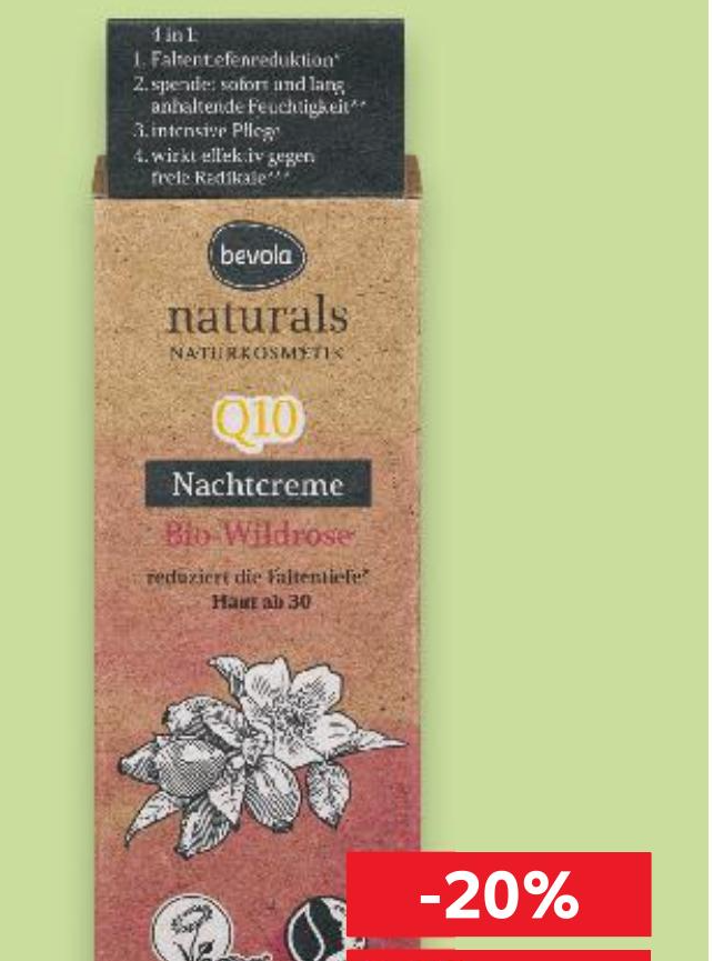 Bevola Naturals Krema za lice Q10 50 ml - Akcija u trgovini Kaufland