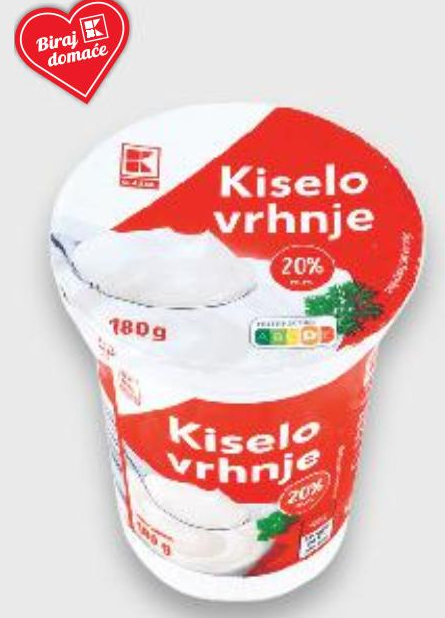 K Classic Kiselo vrhnje 180 g - Akcija u trgovini Kaufland