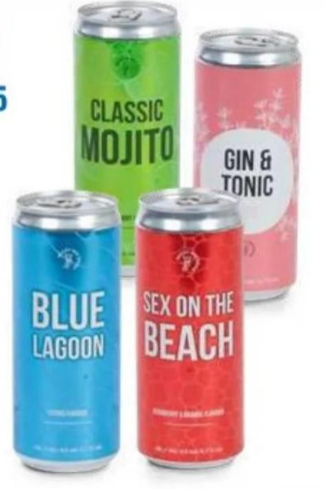 Kokteli više vrsta 330 ml - Akcija u trgovini Eurospin