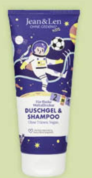 JEAN & LEN Kids 2u1 gel za tuširanje i šampon 200 ml - Akcija u trgovini Mueller