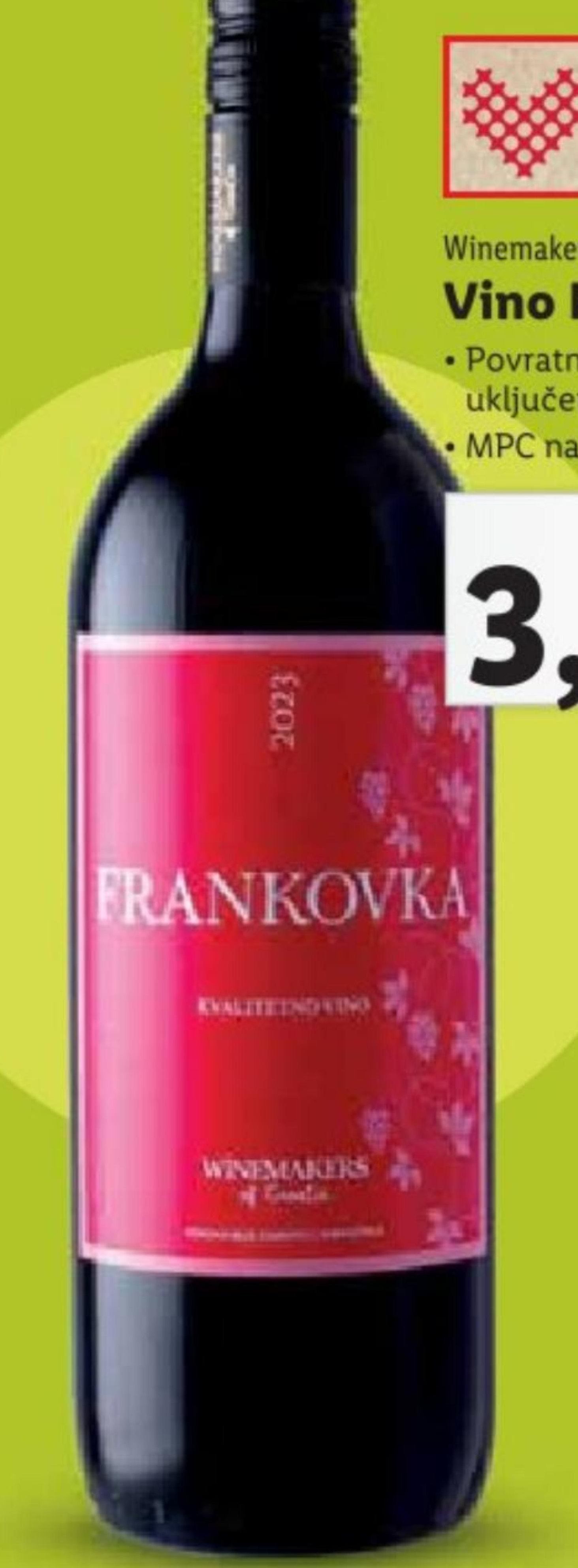 Winemakers of Croatia Vino 0.75 l - Akcija u trgovini Lidl
