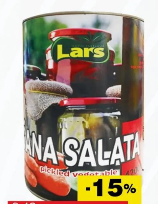 Lars Miješana salata 4200 g/2200 g - Akcija u trgovini Stanić Diskont