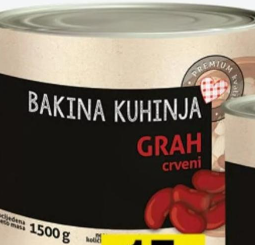 Bakina Kuhinja Grah, crveni 2500 g/1500 g - Akcija u trgovini Stanić Diskont