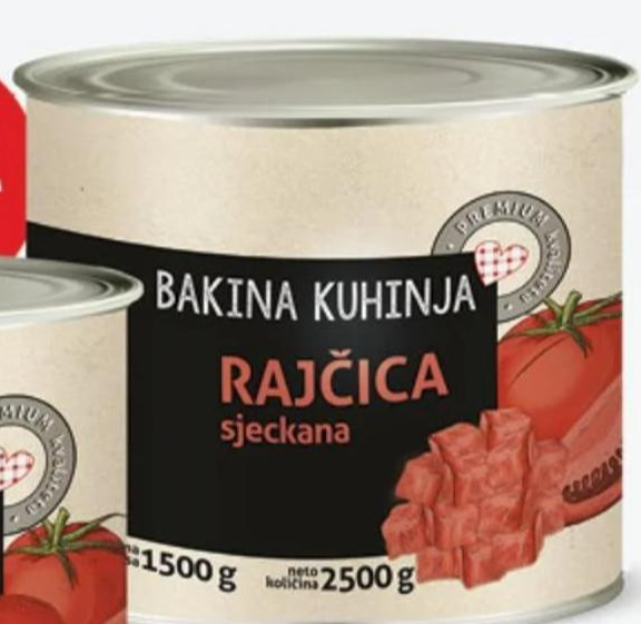 Rajčica pelat ili sjeckana 2500 g/ 1500 g - Akcija u trgovini Stanić Diskont