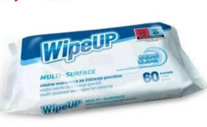 WipeUP Vlažne maramice za čišćenje površina 60 KOM - Akcija u trgovini Eurospin