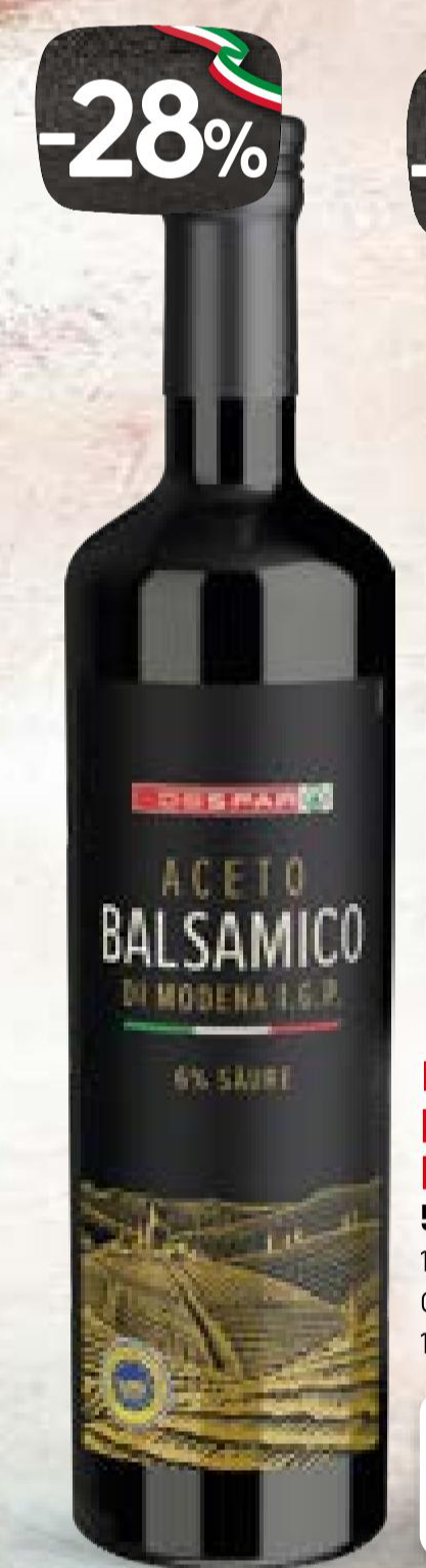 Balzamični ocat 500 ml DESPAR - Akcija u trgovini Interspar