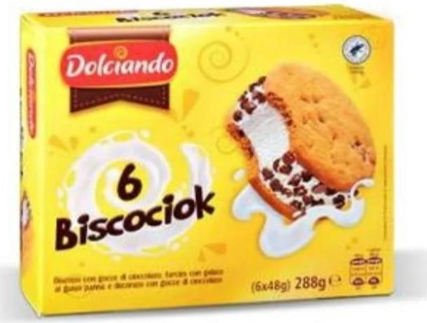 Sandwich sladoled 6 kom, 288 g Dolciando - Akcija u trgovini Eurospin