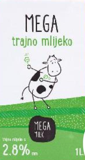 Mlijeko Mega Trajno 1 l - Akcija u trgovini Boso